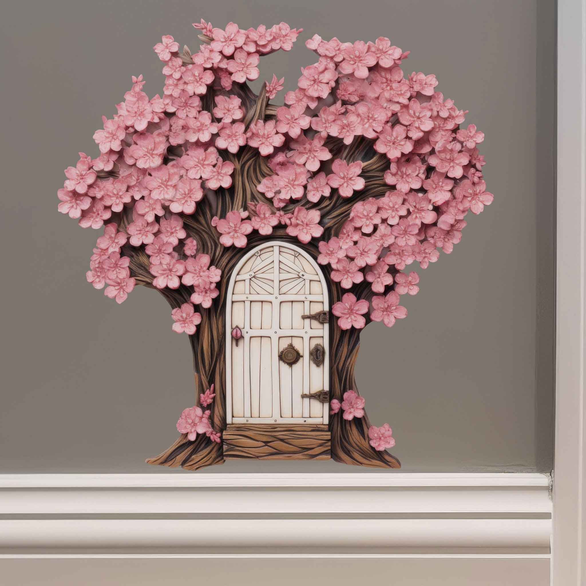 Cherry Blossom Fairy Door Decal