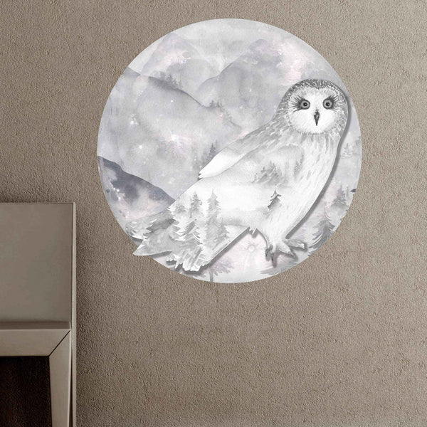 Moon Owl Wall Decal
