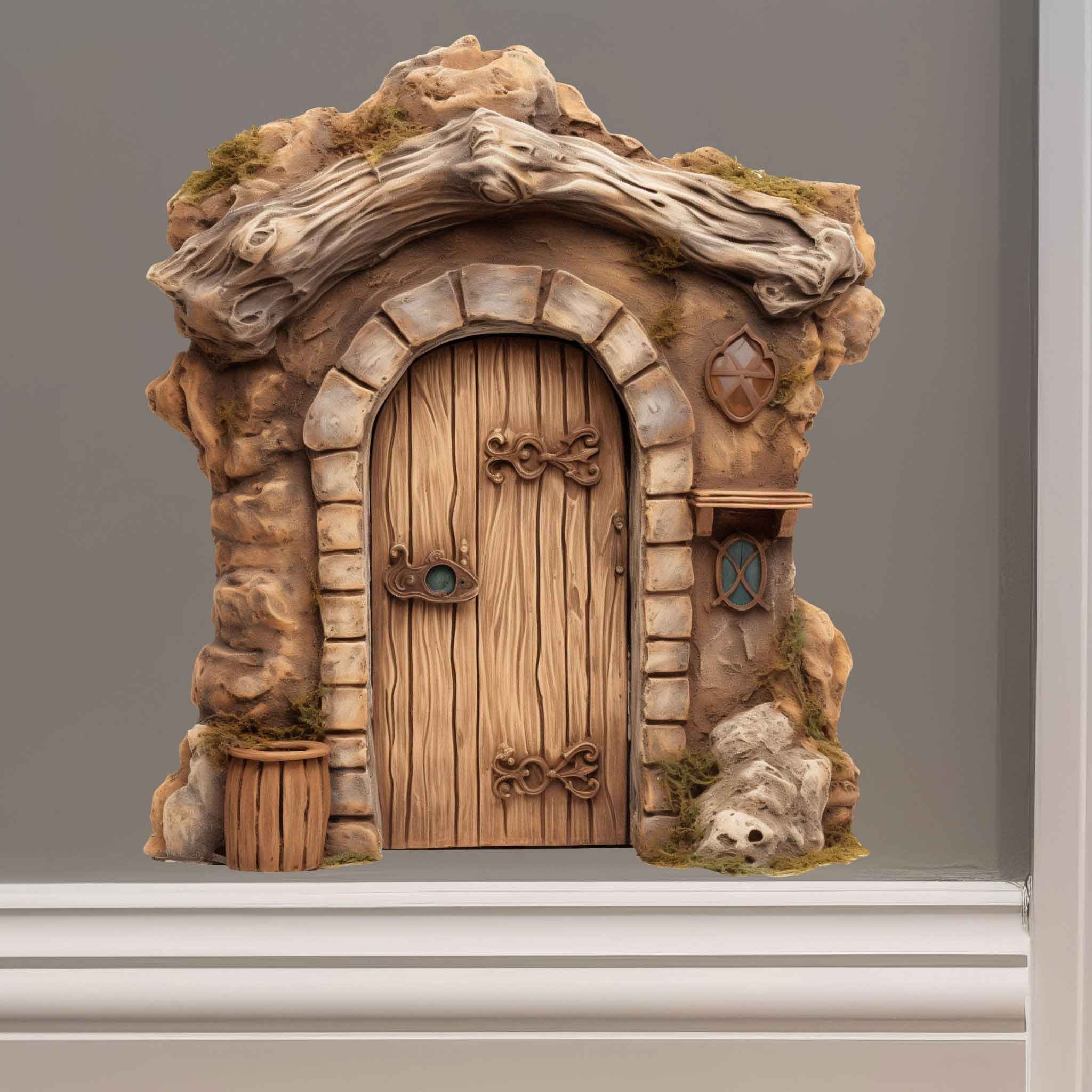 Mountain Village Fairy Door Decal
