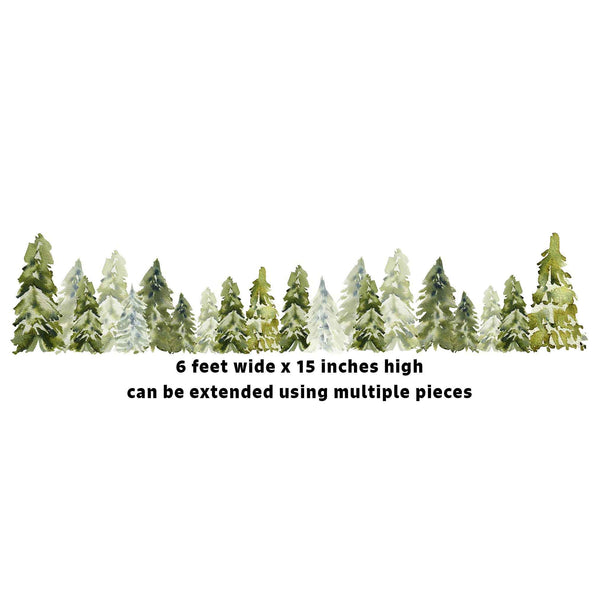 Pine Tree Wall Border Decal