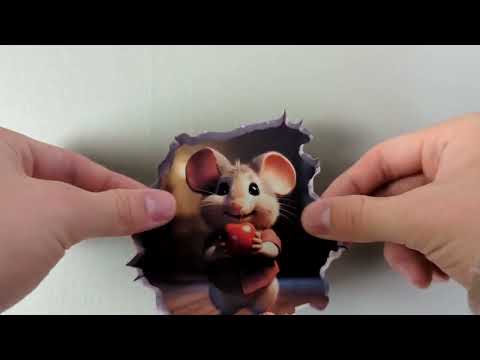 Apple Mouse Hole Decal