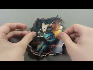 Wine Time Mouse Hole Decal