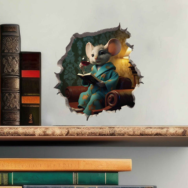 Wine Time Mouse Hole Decal - My Wonderful Walls