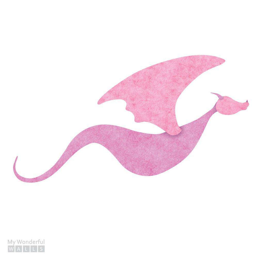 Pink Flying Dragon Wall Sticker