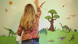 Dinosaur Wall Decals – Peel & Stick Dinosaur Wall Stickers for Dinosaur Themed Room - MINI KIT