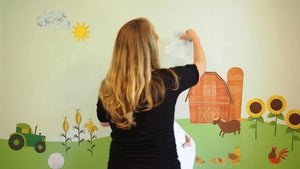 Farm Wall Decals – Peel & Stick Farm Theme Wall Mural Sticker Kit - MINI SET