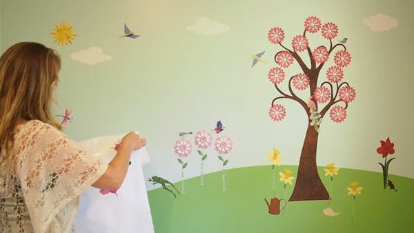 Flower Wall Decals for Girls Room – Peel & Stick Flower Stickers - MINI SET