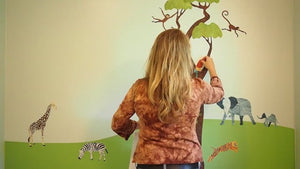 Jungle Safari Wall Decals – Peel & Stick Tree Sticker and Jungle Animal Decals - MINI SET