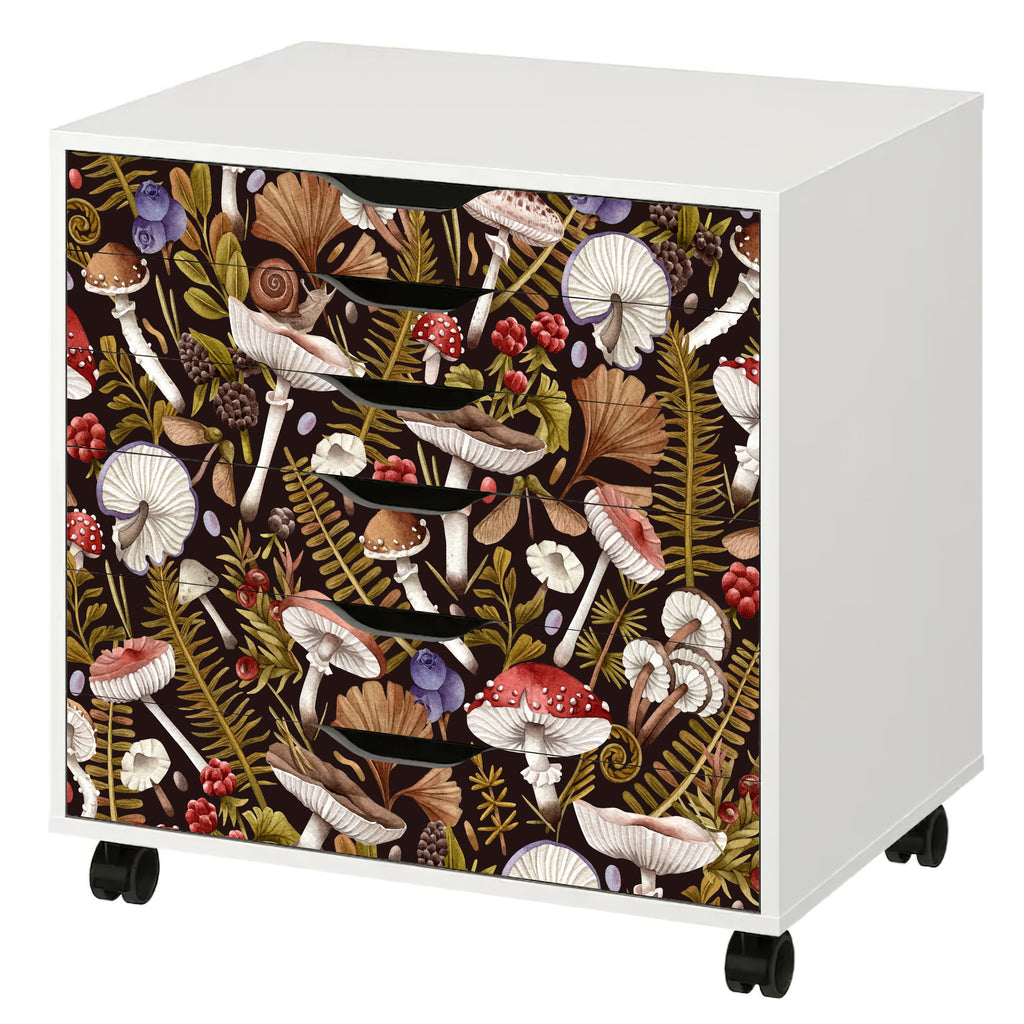 Decorative Skins for IKEA Alex Furniture - Mushroom & Toadstool Pattern