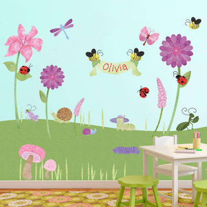 Bugs & Blossoms Wall Mural Sticker Kit - JUMBO SET - My Wonderful Walls