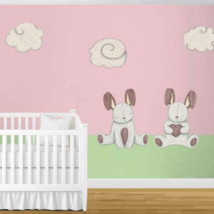 Bunny Rabbits and Cloud Wall Stickers - My Wonderful Walls