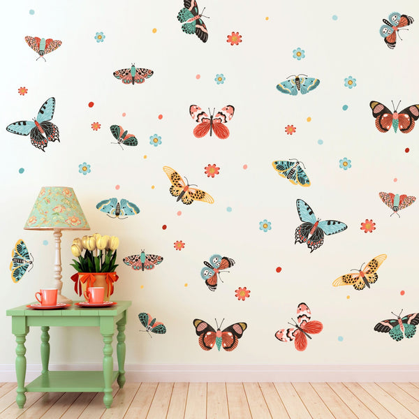 Butterfly Pattern Wall Decal Set - My Wonderful Walls