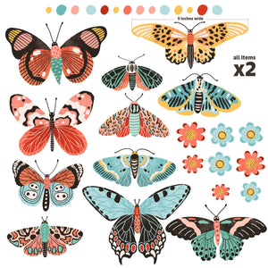 Butterfly Pattern Wall Decal Set - My Wonderful Walls
