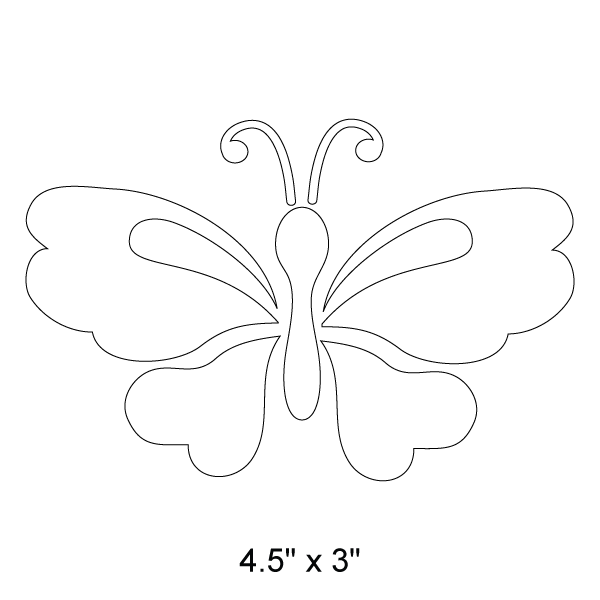 Garden Butterfly Stencil 4