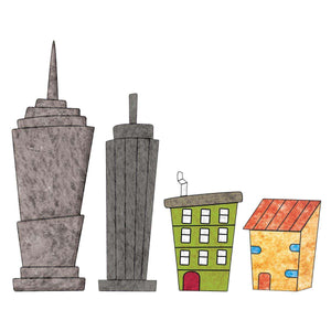 Cat and Dog City Park Wall Decal Sticker Kit - MINI SET - My Wonderful Walls