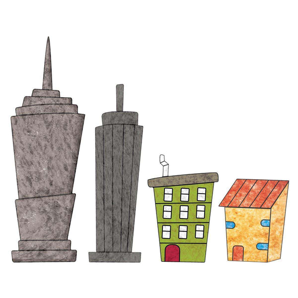 Cat and Dog City Park Wall Decal Sticker Kit - MINI SET - My Wonderful Walls