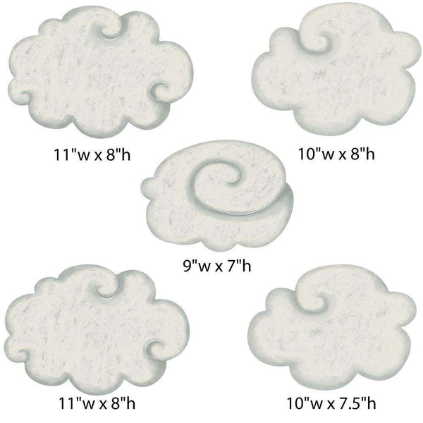 Cloud Wall Stickers from Classic Nursery Collection (color: CHESTNUT) - My Wonderful Walls