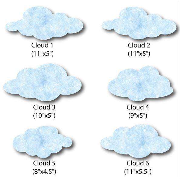 Cloud Wall Stickers Set 4 - My Wonderful Walls