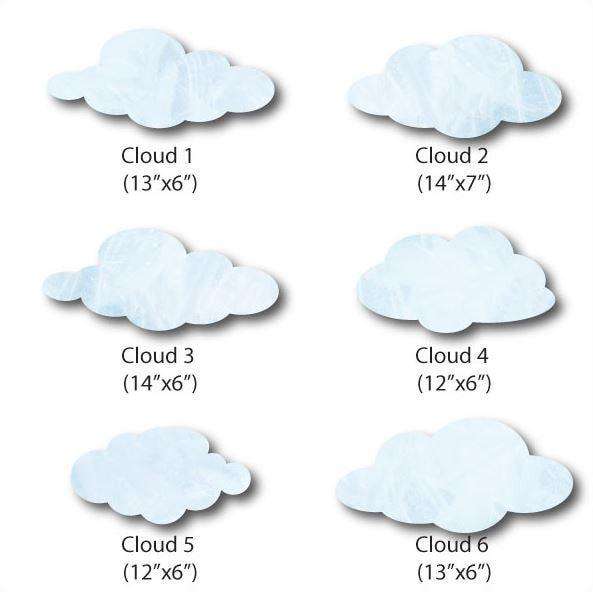 Cloud Wall Stickers Set 6 - My Wonderful Walls