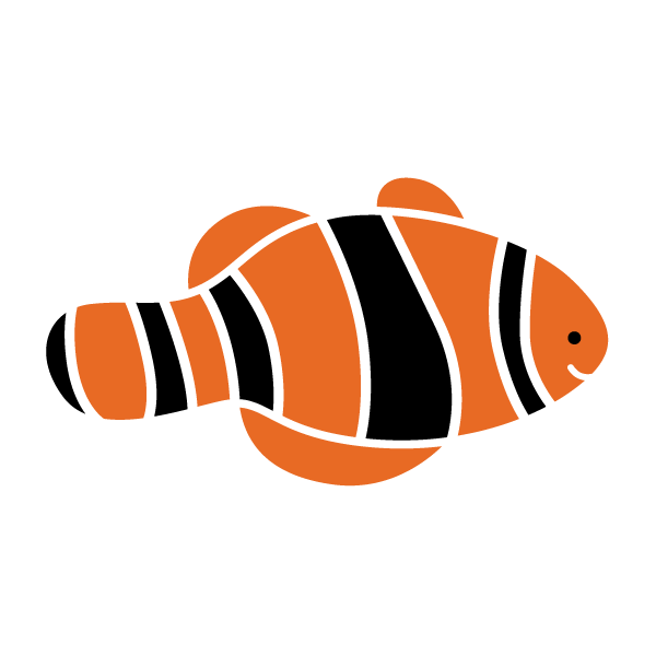 Clown Fish Stencil
