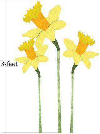 Daffodil Trio Wall Stickers - My Wonderful Walls