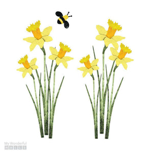 Daffodils and Bee Wall Sticker Set - My Wonderful Walls