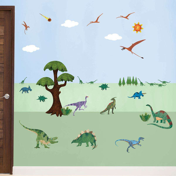 Dinosaur Wall Decals – Peel & Stick Dinosaur Wall Stickers for Dinosaur Themed Room - MINI KIT - My Wonderful Walls