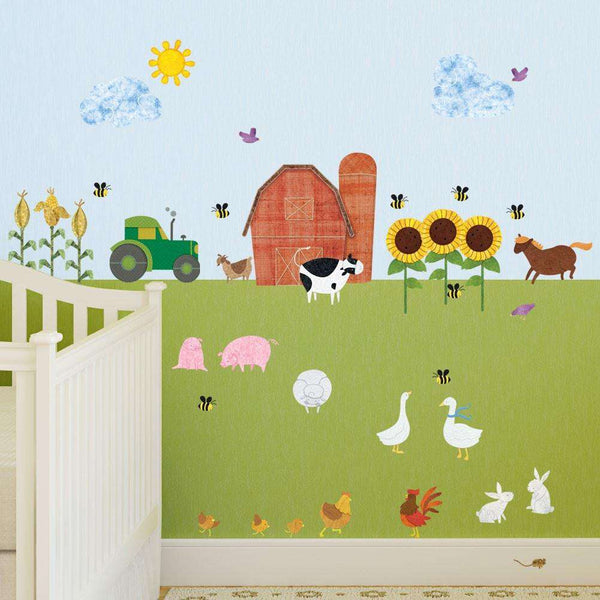Farm Wall Decals – Peel & Stick Farm Theme Wall Mural Sticker Kit - MINI SET - My Wonderful Walls