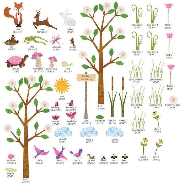 Forest Friends (for Girls) Wall Sticker Kit - Forest Animal Decals - JUMBO SET - My Wonderful Walls