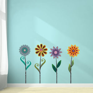Funky Flower Wall Decals - My Wonderful Walls