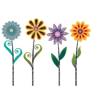 Funky Flower Wall Decals - My Wonderful Walls