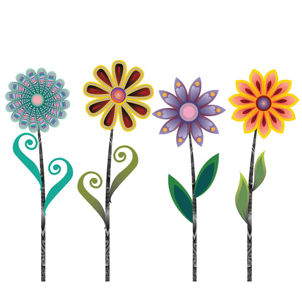 Funky Flower Wall Decals - My Wonderful Walls