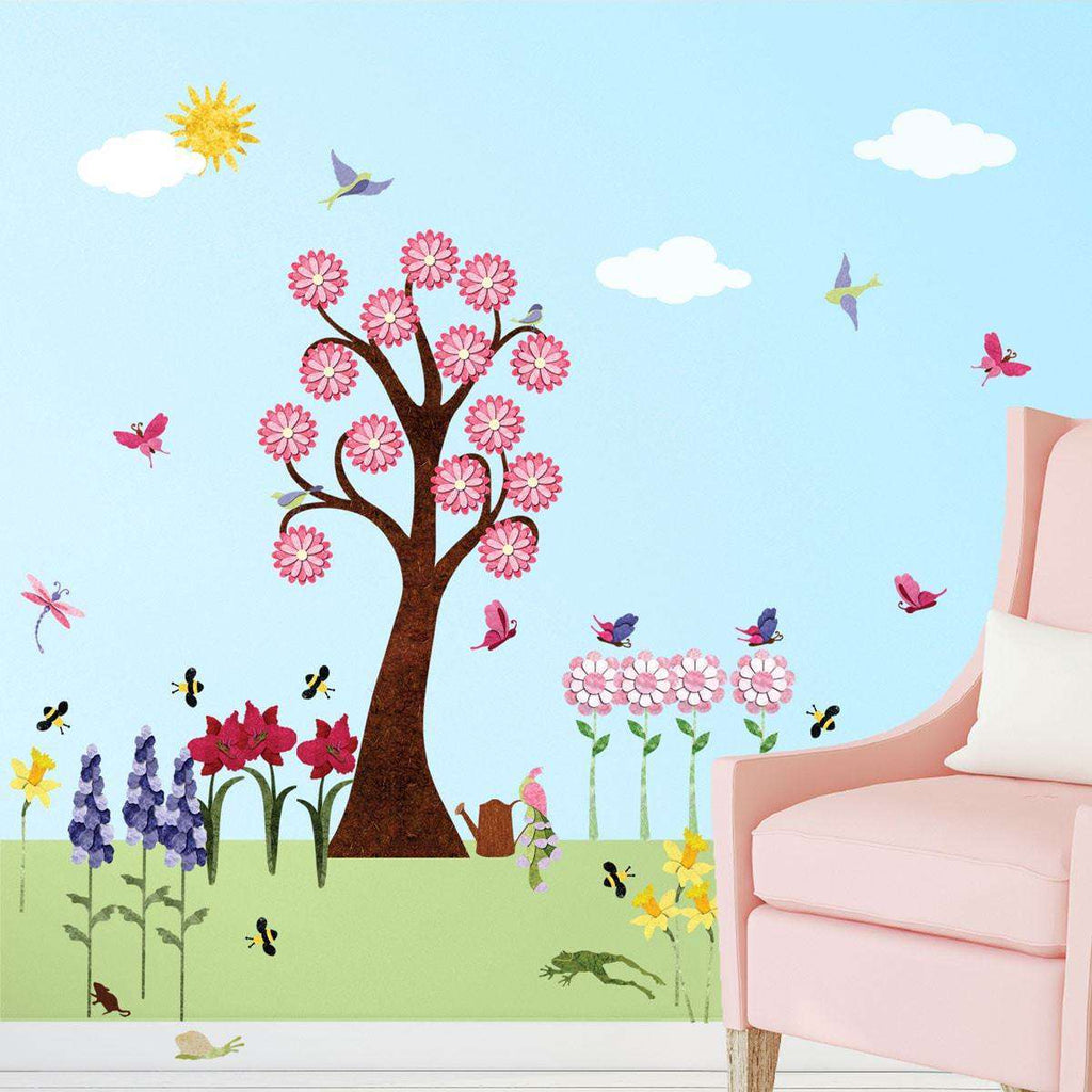 Flower Wall Decals for Girls Room – Peel & Stick Flower Stickers & Large Tree Decal