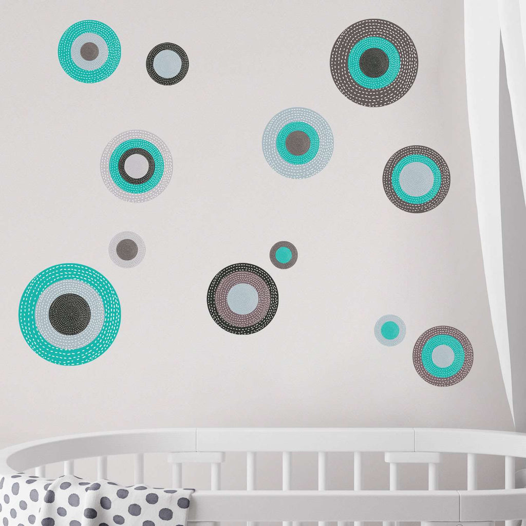  Polka Dot Wall Decals – Set of 12 – Serenity Collection