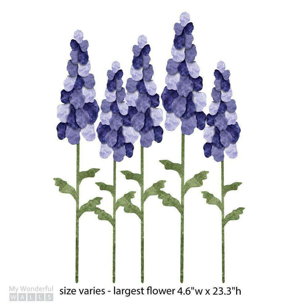 Hollyhock Wall Stickers - My Wonderful Walls