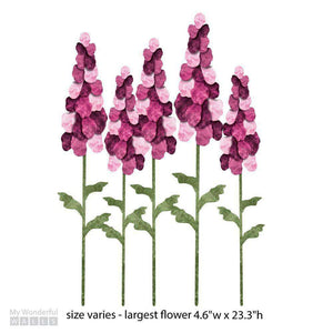 Hollyhock Wall Stickers - My Wonderful Walls