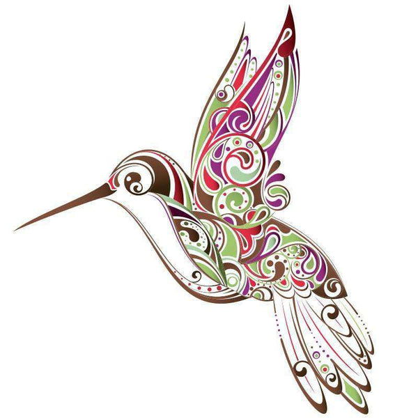 Hummingbird Swirl Wall Sticker - My Wonderful Walls