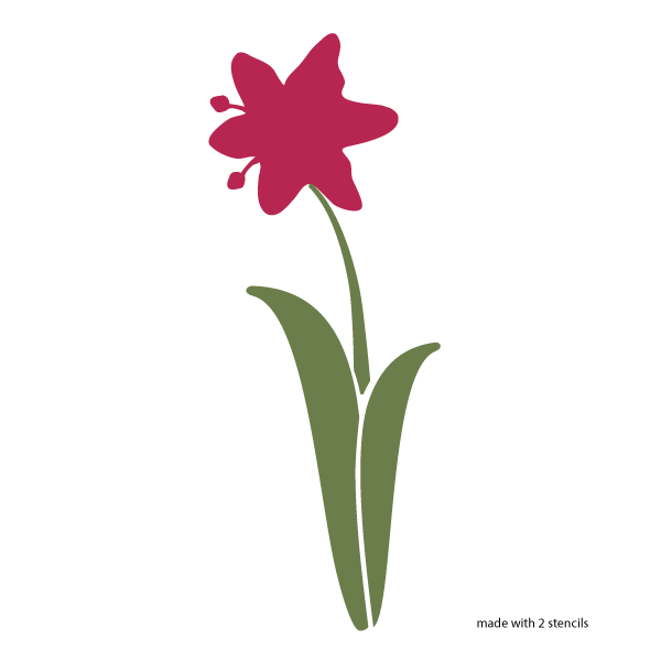 Lily Flower Stencil