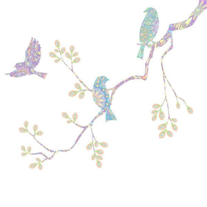Pastel Birds and Tree Branch Wall Decal Set - My Wonderful Walls