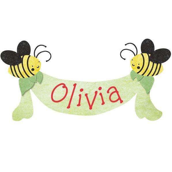 Personalized Bee Banner Wall Sticker - My Wonderful Walls
