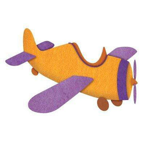 Personalized Plane & Banner Wall Sticker - Orange/Purple/Blue - My Wonderful Walls