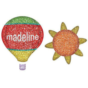 Personalized Rainbow Balloon & Bonus Sun Wall Sticker - My Wonderful Walls