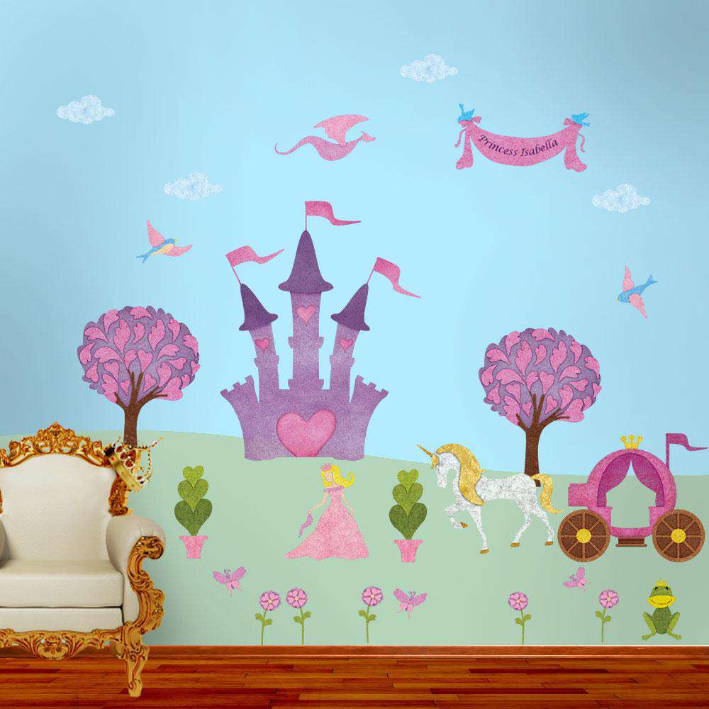 Perfectly Princess Wall Sticker Kit - Princess Decals for Girls Princess Theme Room