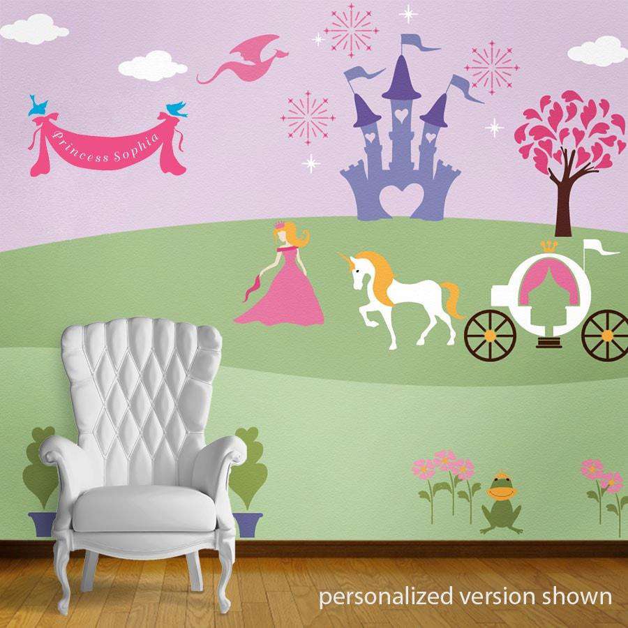 Perfectly Princess Bedroom Wall Mural Stencil Kit