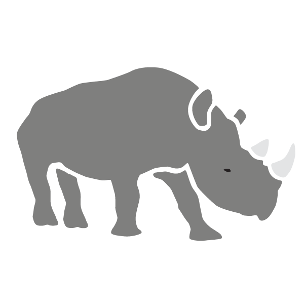 Rhinoceros Stencil
