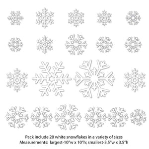 Snowflake Decal Sticker Variety Pack - Winter Holiday Decor - My Wonderful Walls