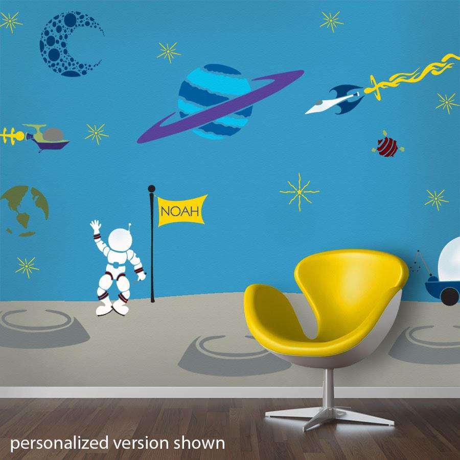Outrageous Space Wall Mural Stencil Kit