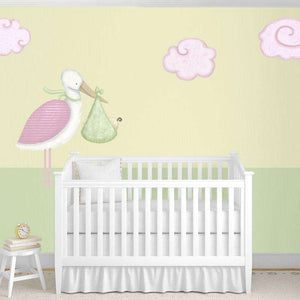 Standing Stork and Cloud Wall Stickers - My Wonderful Walls