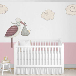 Standing Stork and Cloud Wall Stickers - My Wonderful Walls