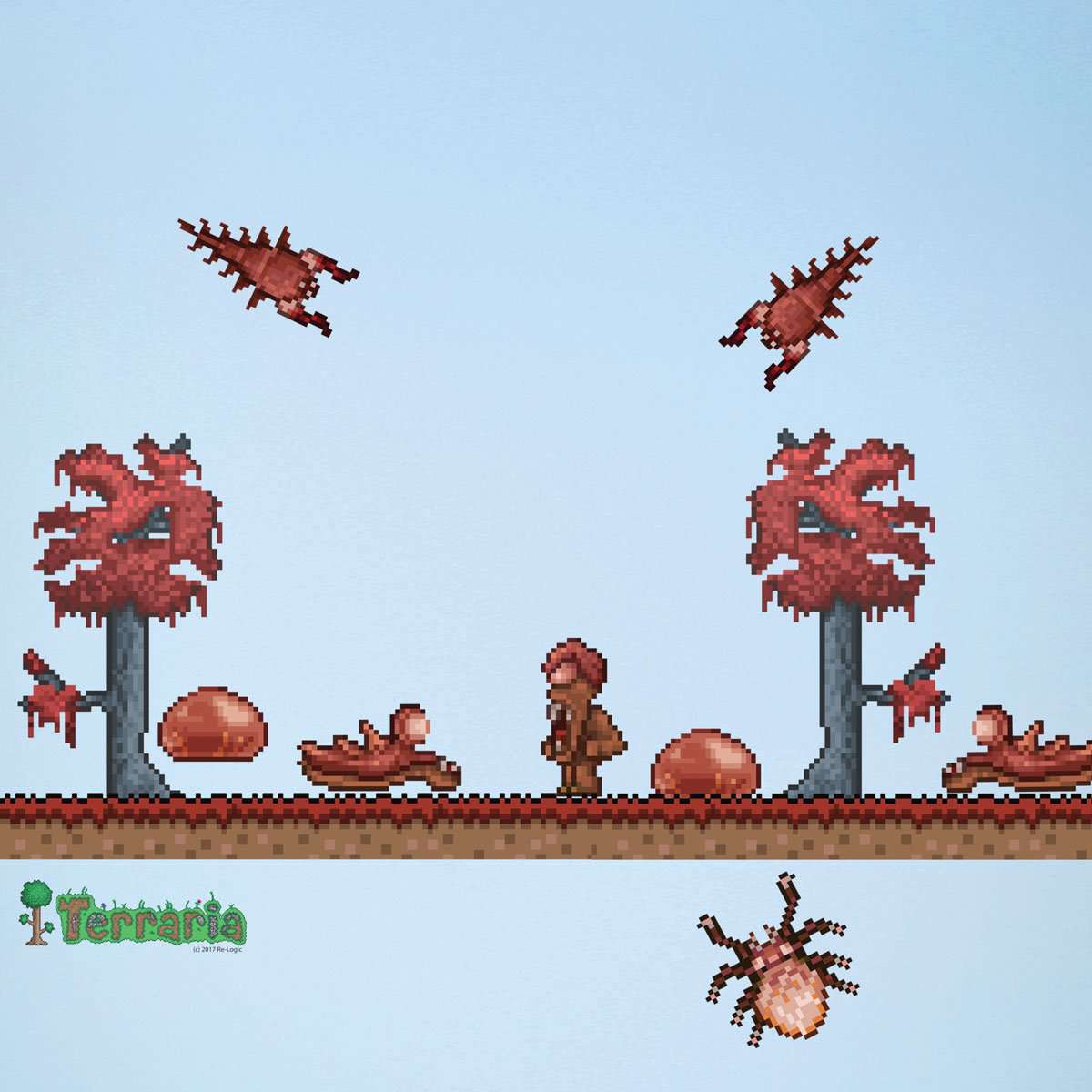 crimson monsters terraria Terraria Crimson Biome Wall Decals (11-Piece Set)